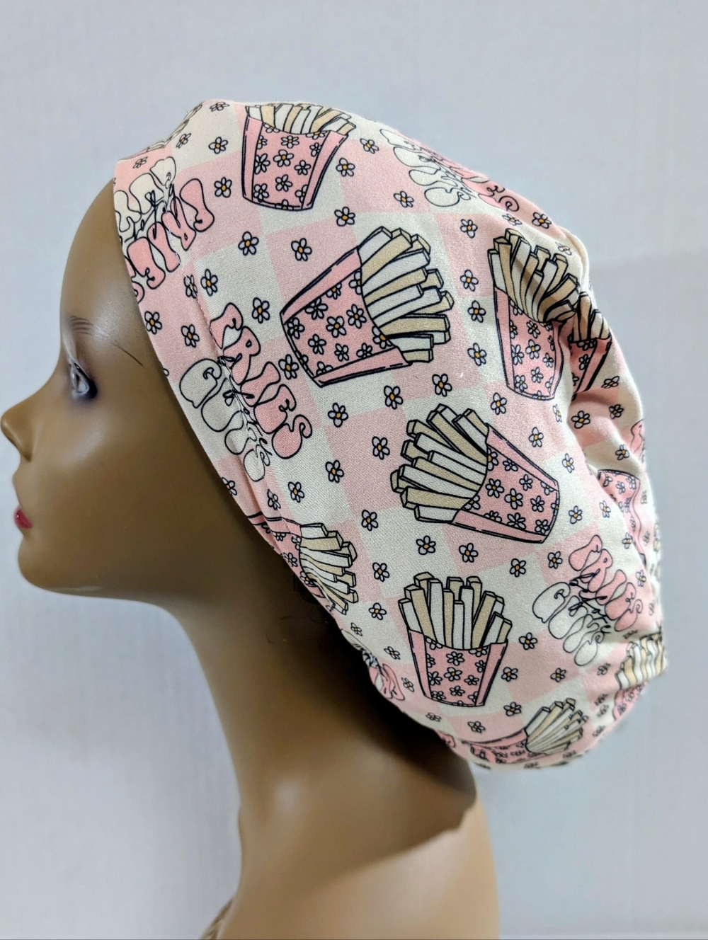 Fries Before Guys, Euro Style Scrub Cap, Scrub Cap, Surgery Hat, Chemo Hat